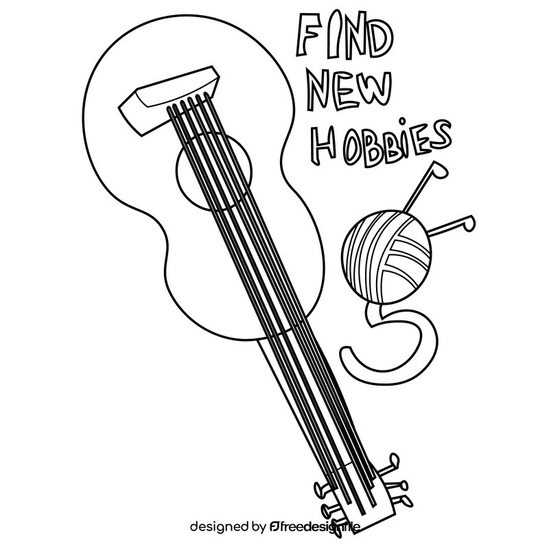 Isolation routine hobbies, find new hobbies black and white clipart