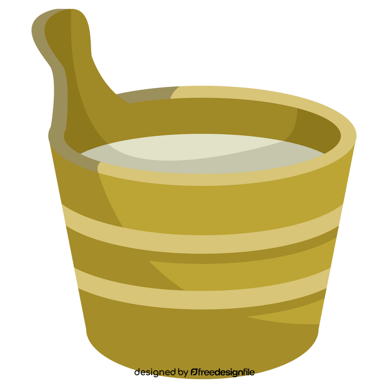 Sauna bucket clipart