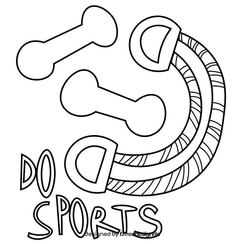 Isolation routine, do sports black and white clipart