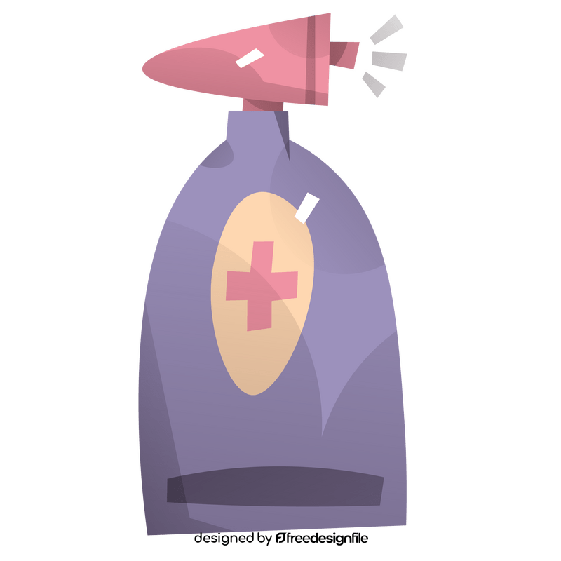 Medical disinfectant spray clipart