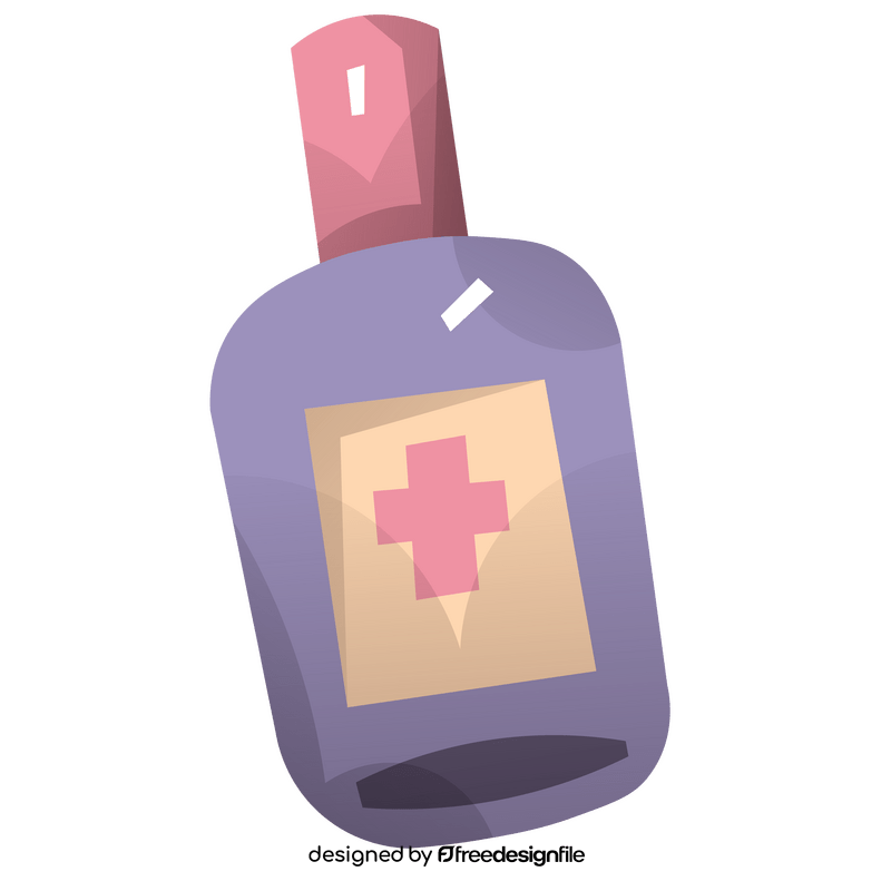 Medical disinfectant bottle clipart