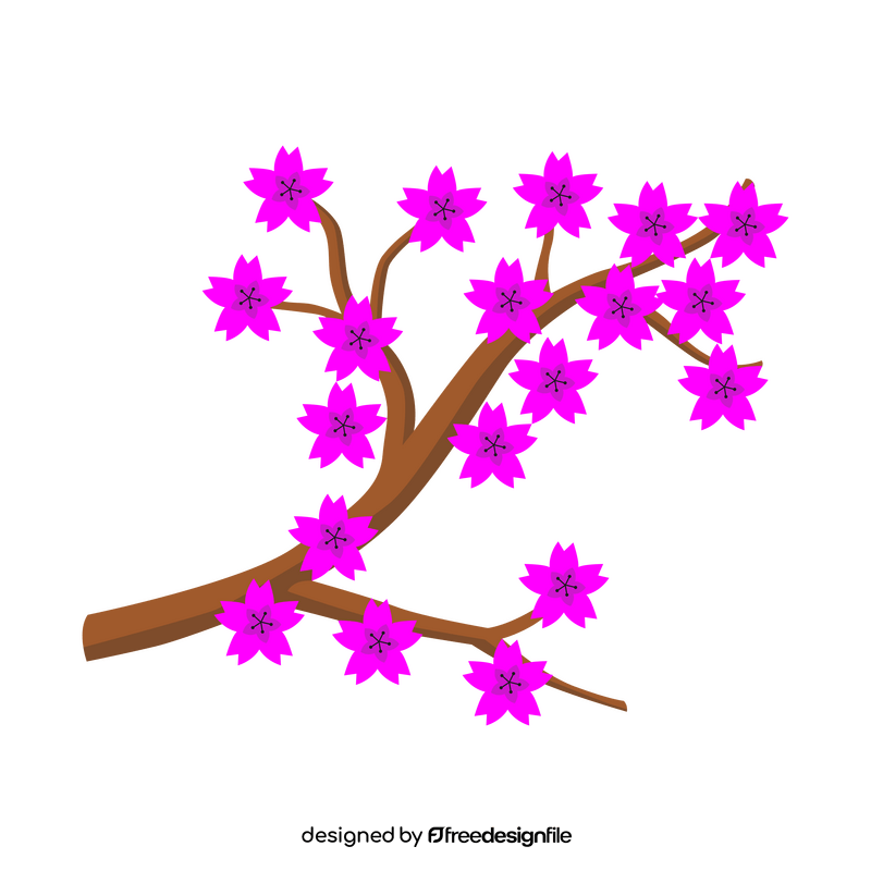 Japanese cherry blossom clipart