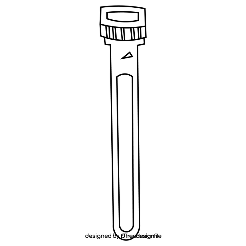 Covid test tube black and white clipart