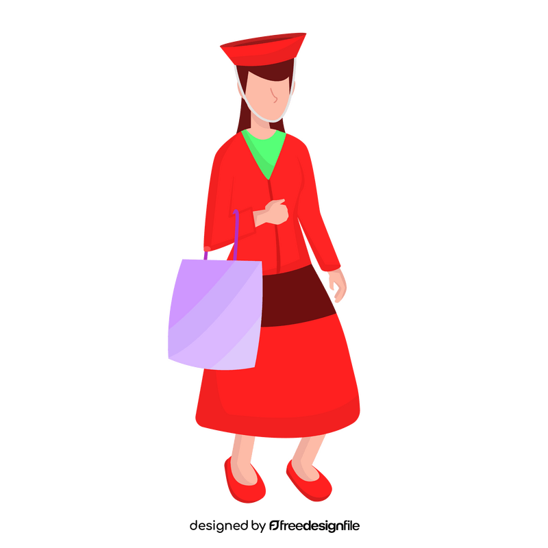 Woman in Peru clipart