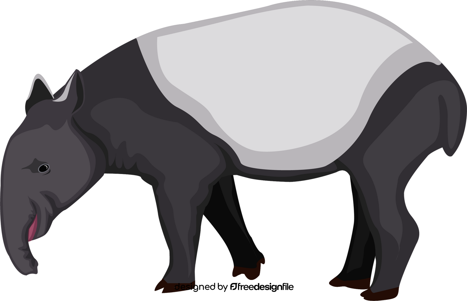 Cartoon tapir clipart