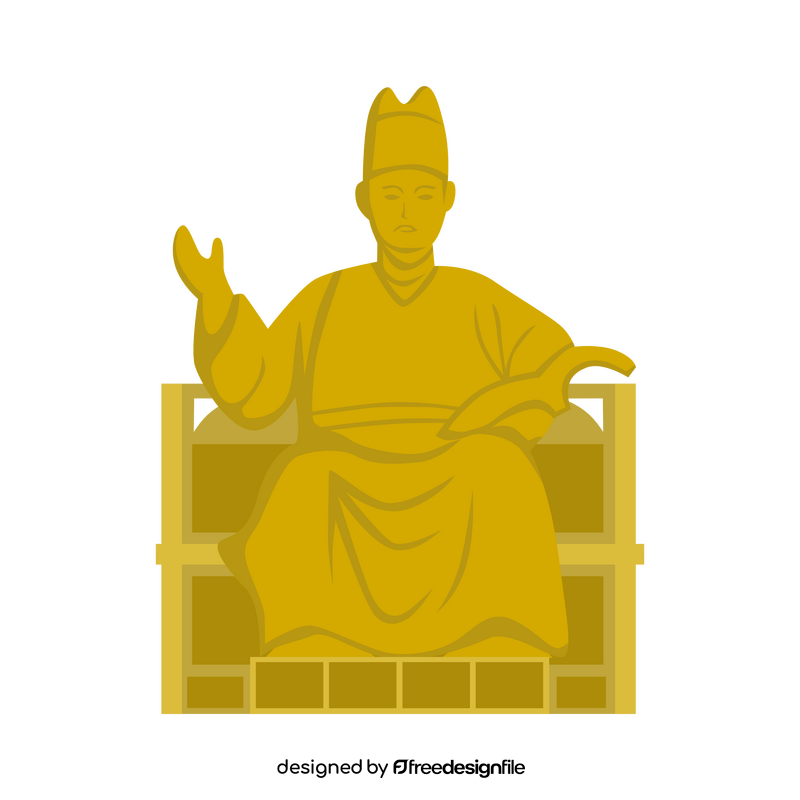 Statue of King Sejong clipart