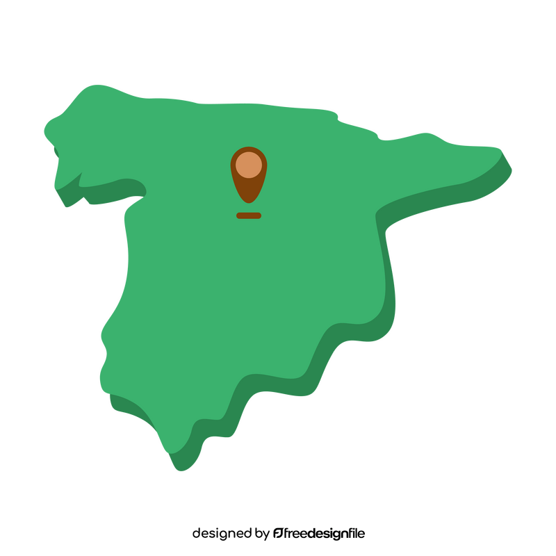 Spain map clipart