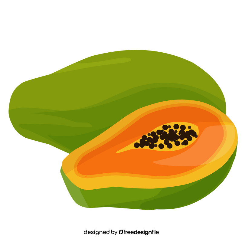 Papaya healthy fruit clipart