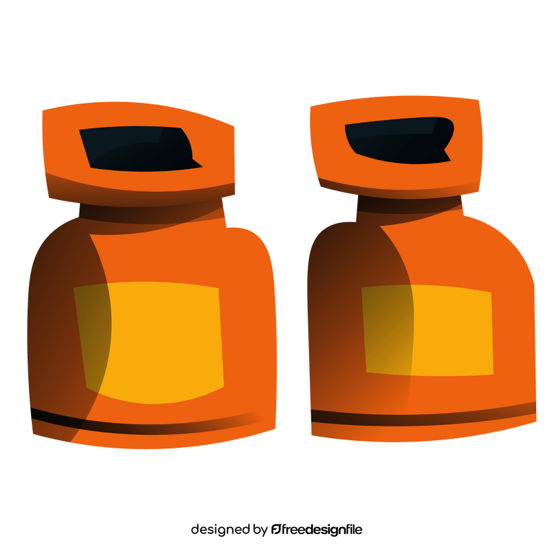 Laboratory flasks cartoon clipart