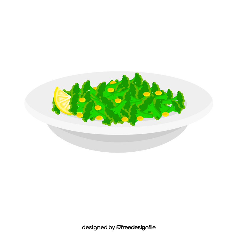 Broccoli corn salad clipart