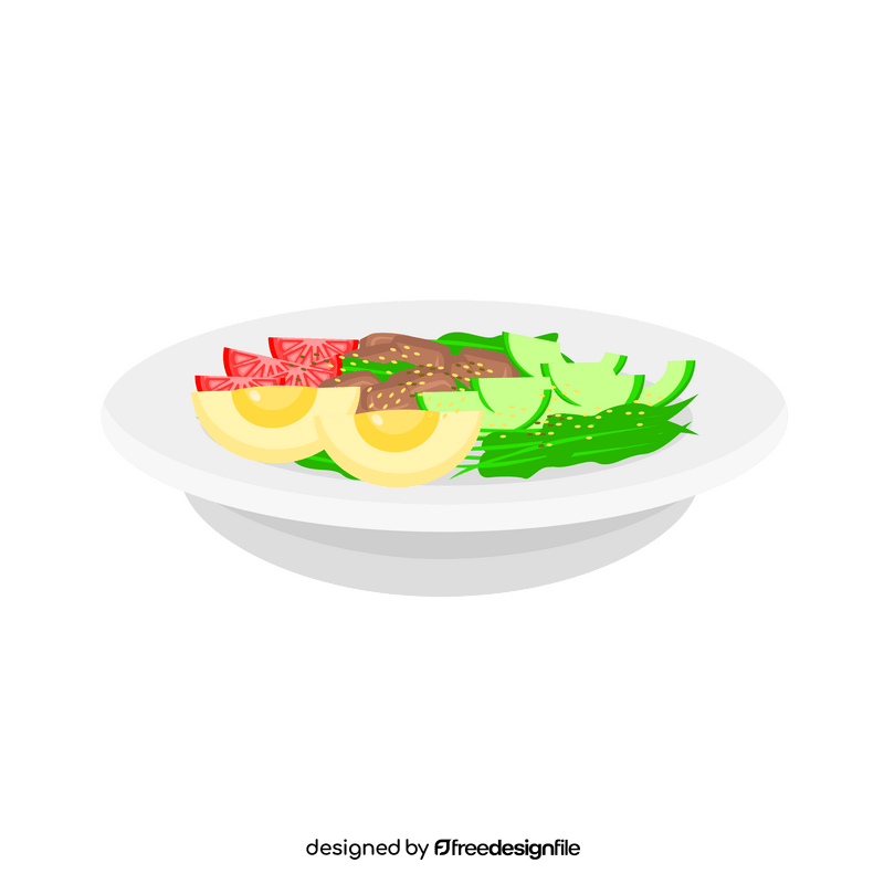 Keto salad clipart