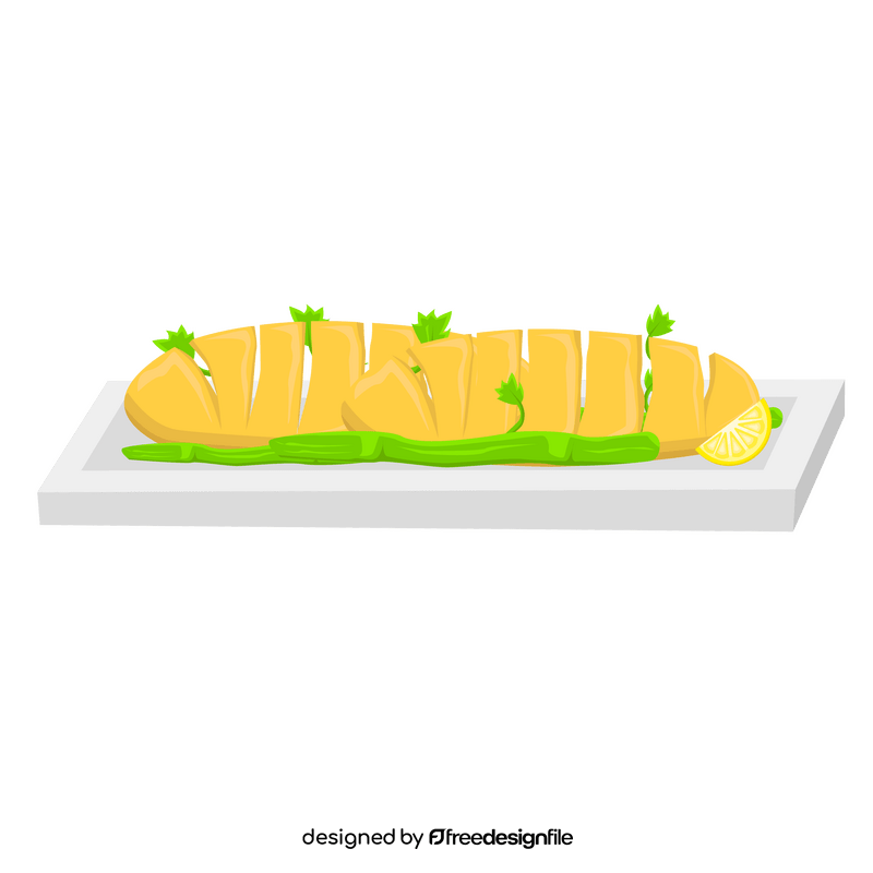 Vegetarian Food Hasselback potatoes clipart