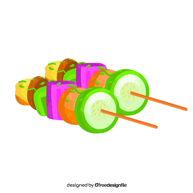 Vegetarian Food Vegetarian kebab clipart