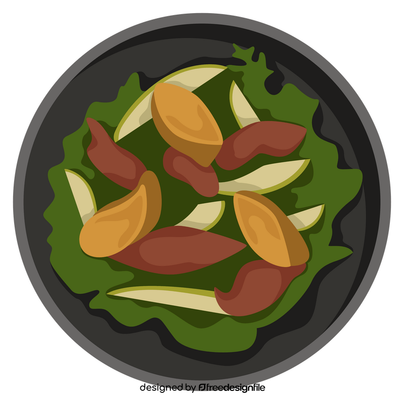 Keto Diet Avocado Bacon Salad clipart