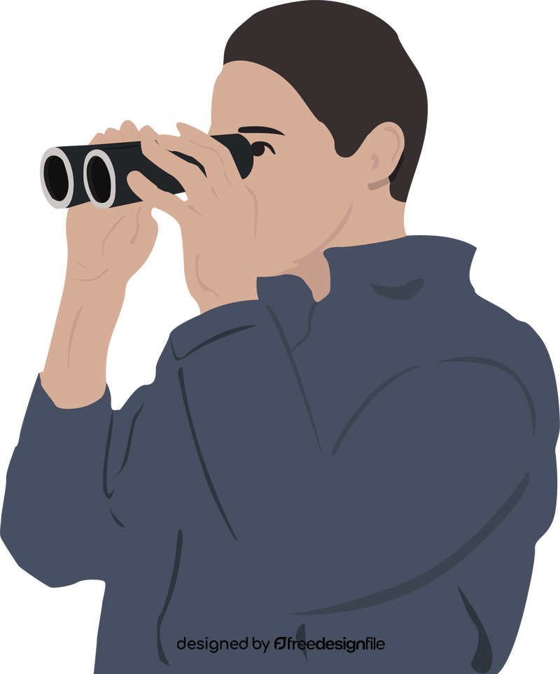 Birdwatcher, birdwatching, birding clipart