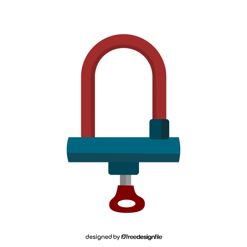 Bike u lock clipart