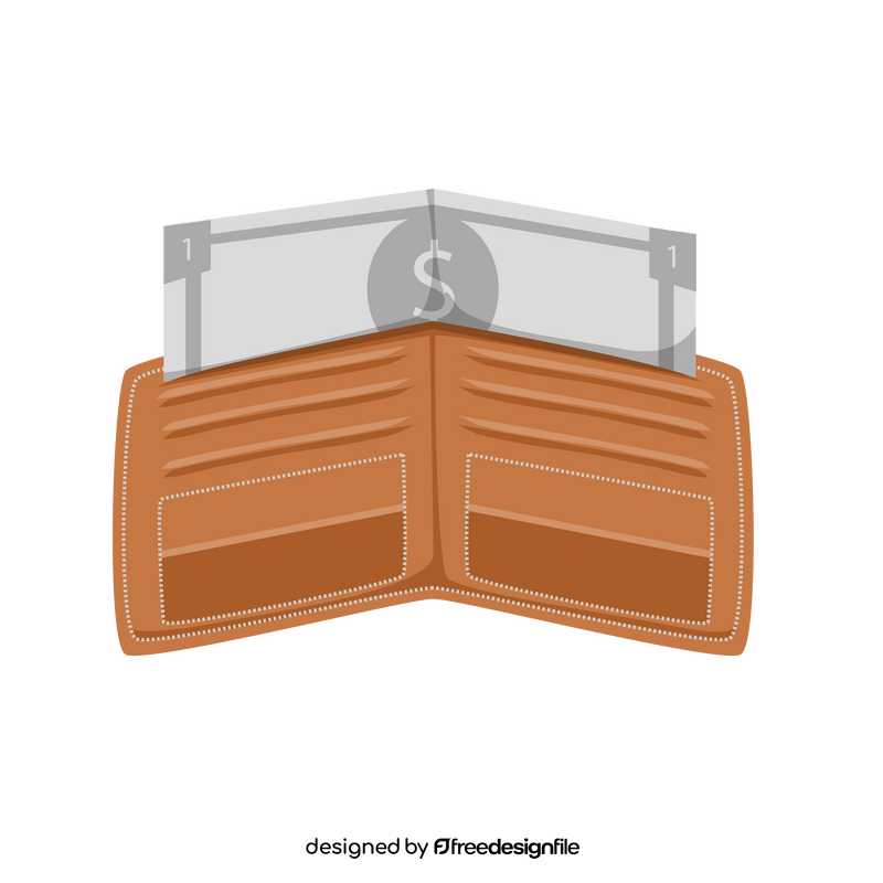 Leather wallet clipart