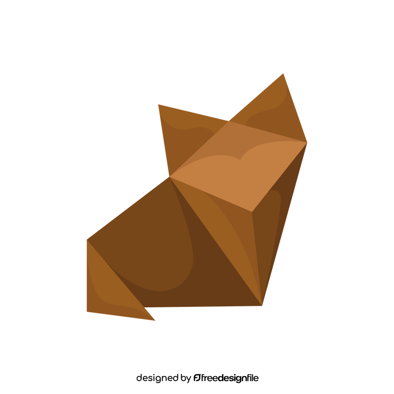 Origami wolf clipart