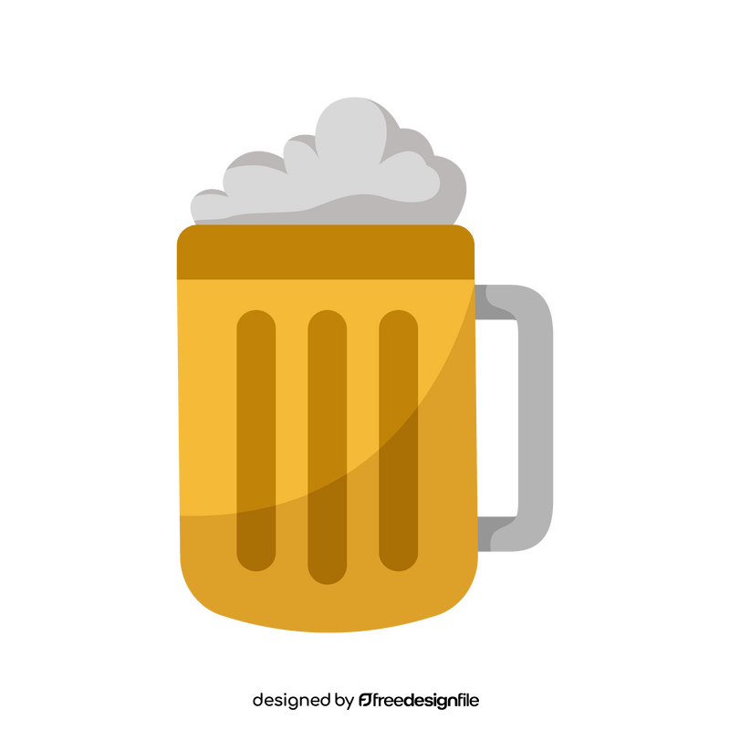 Flat beer mug clipart