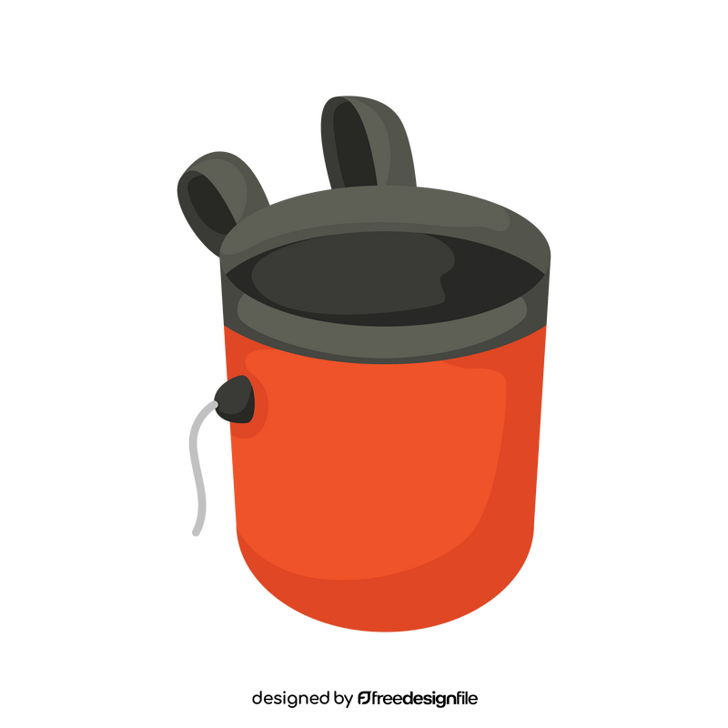 Chalk bag rock climbing clipart