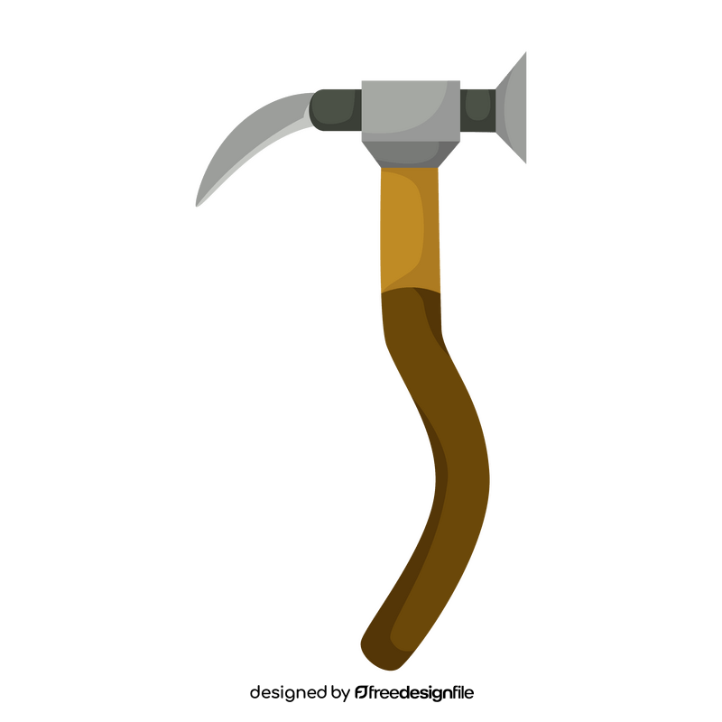 Ice axe for mountain climbing clipart