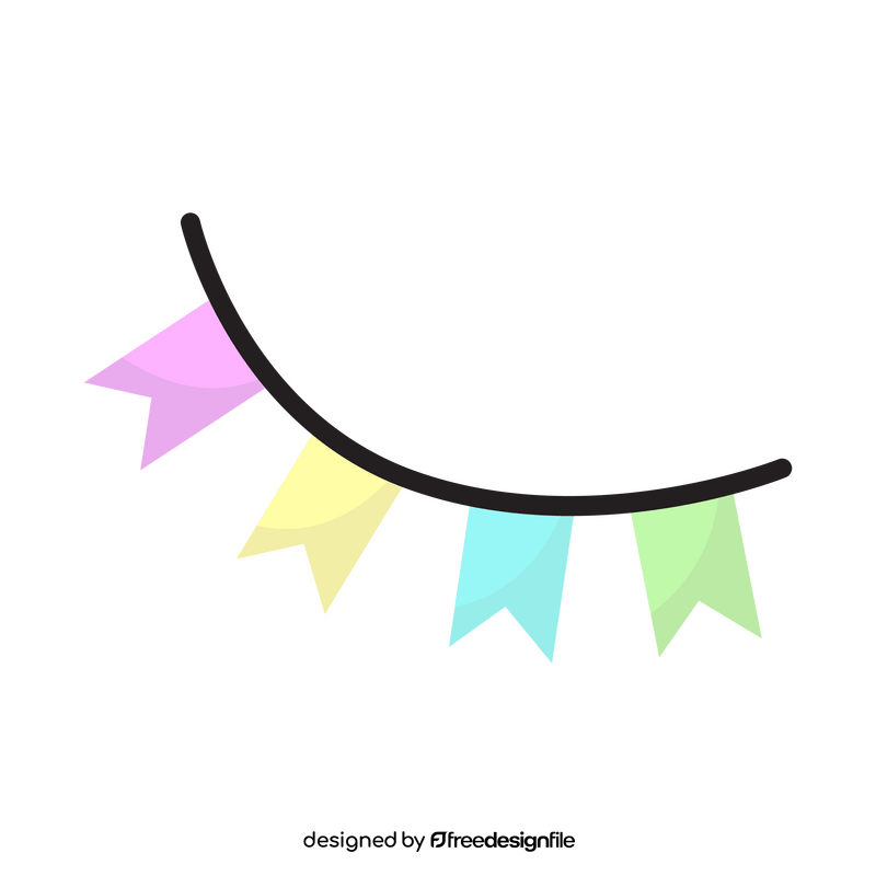 Scrapbook flag banner clipart