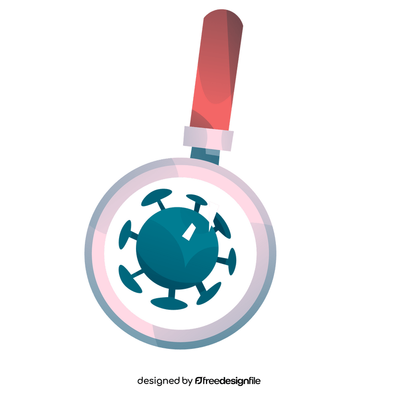 Coronavirus cell discovery cartoon clipart