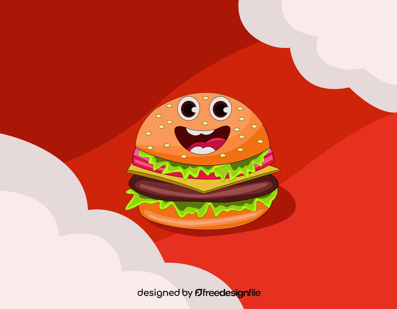 Cute hamburger vector