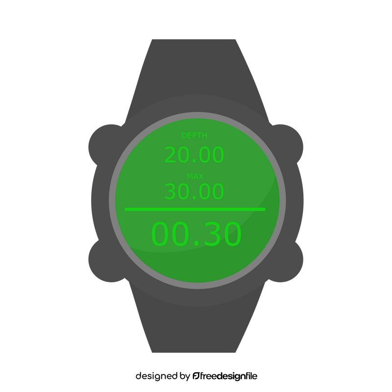 Dive computer watch clipart