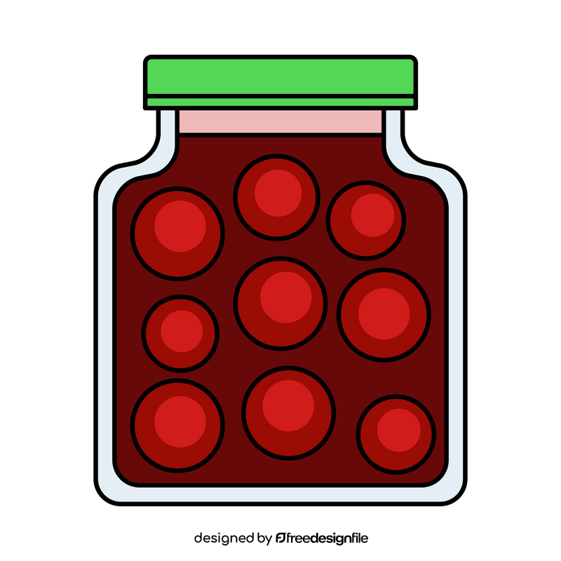 Cherry jam clipart