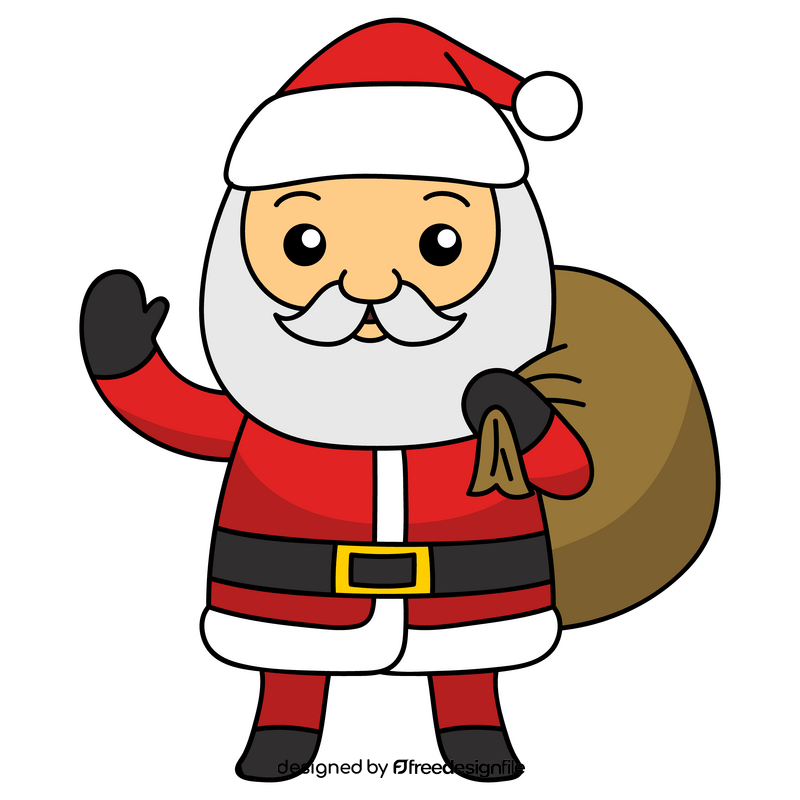 Christmas Santa cartoon drawing clipart