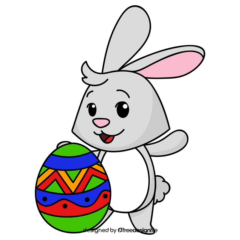 Happy easter bunny drawing clipart