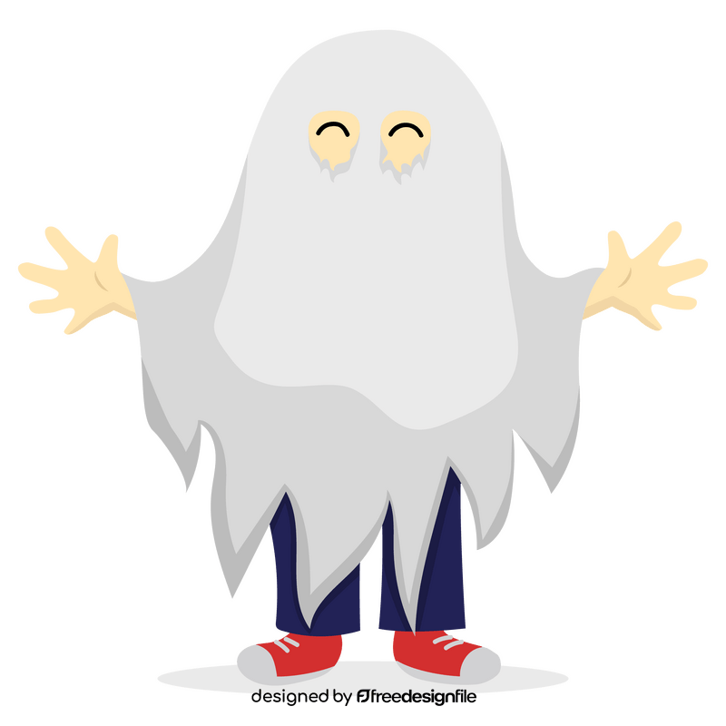 Halloween ghost cartoon clipart