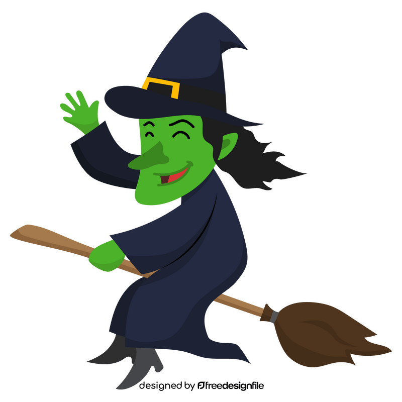 Halloween witch cartoon clipart