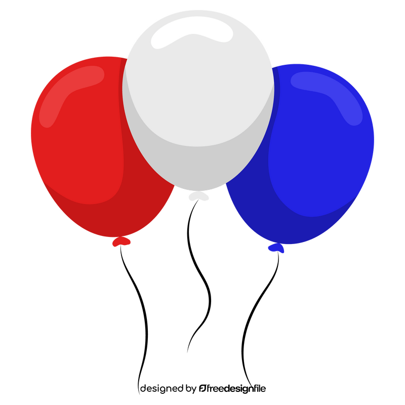 US Independence Day balloons clipart