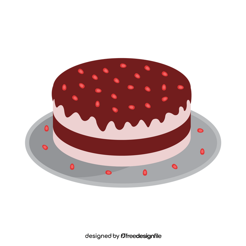 Pomegranate cake clipart