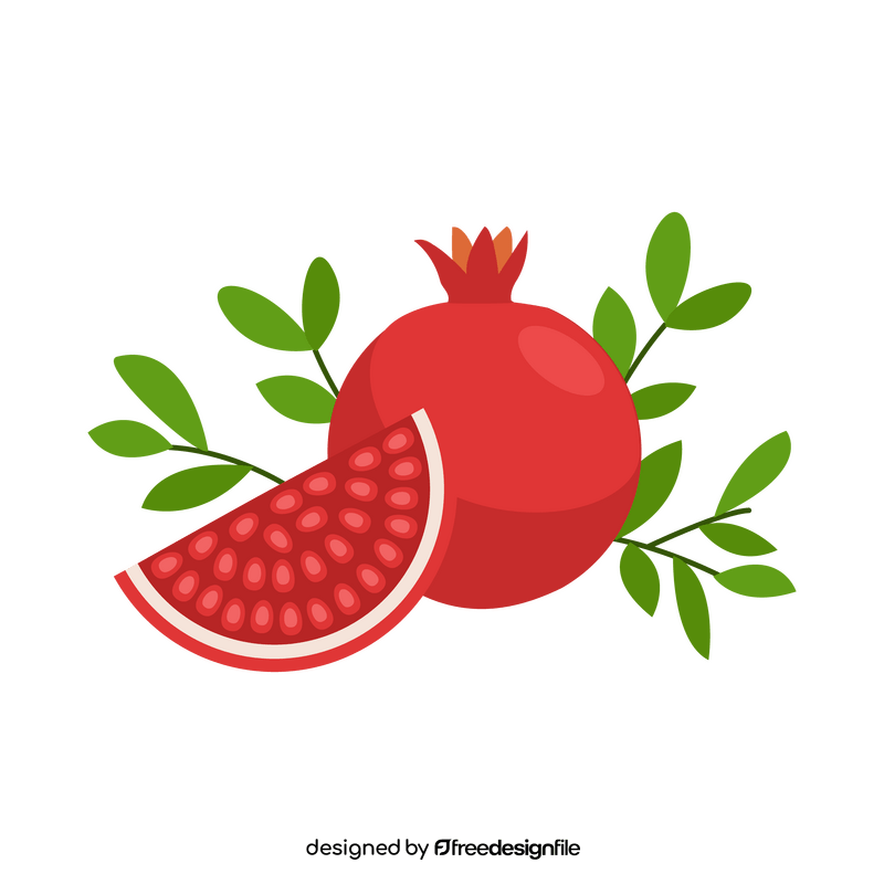 Pomegranate fruit clipart