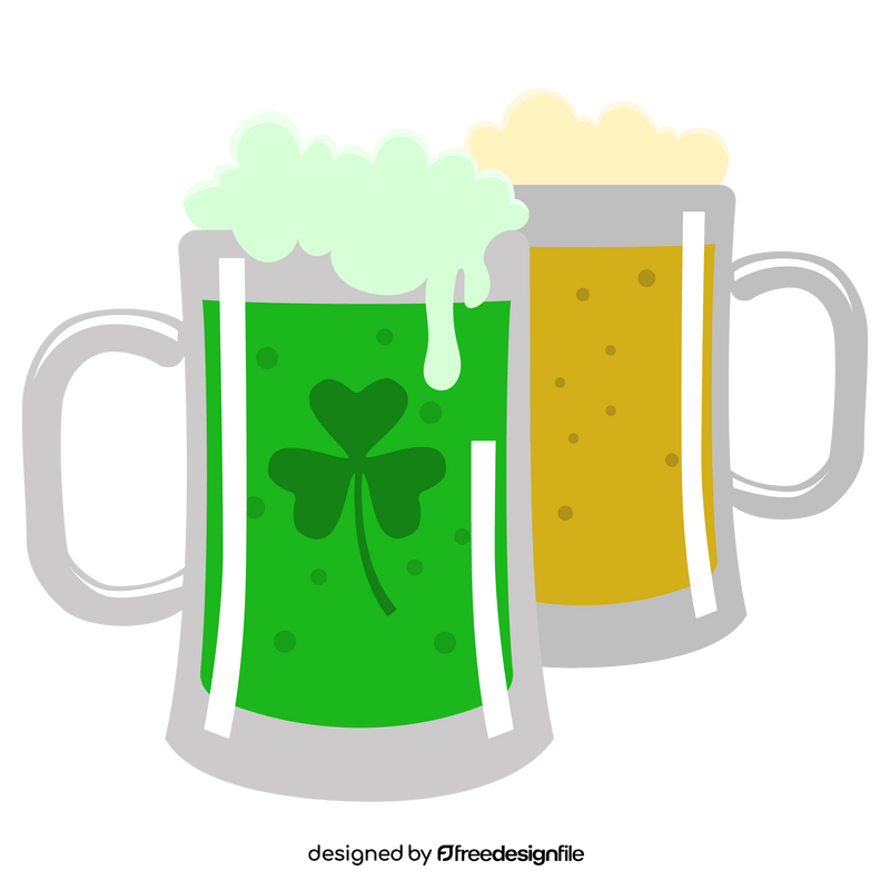 St Patricks Day beer mug clipart