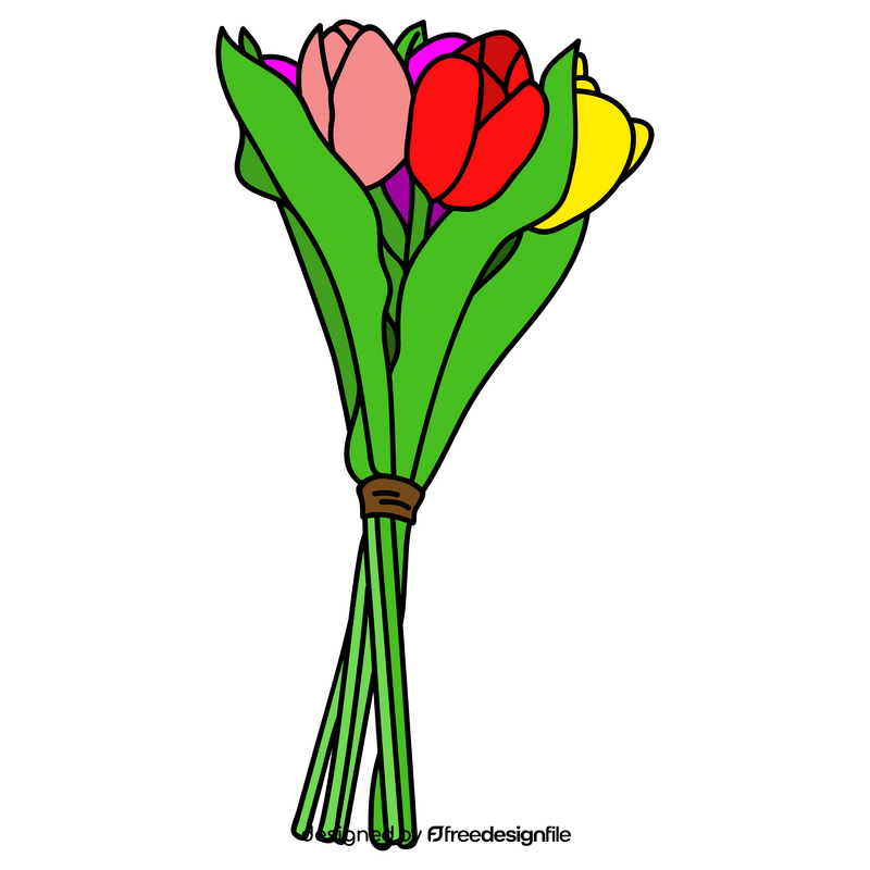 Tulip bunch clipart