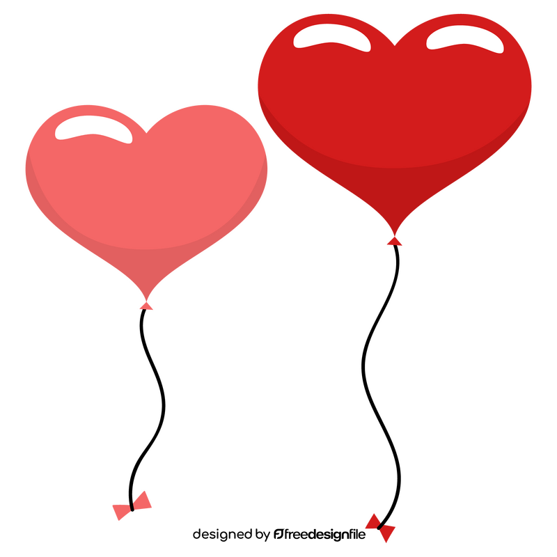 Valentine balloons clipart