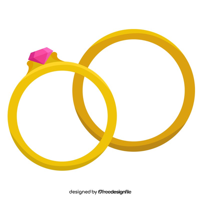 Valentine's day rings clipart