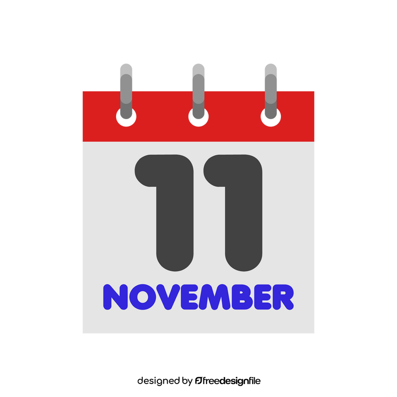 Veterans Day calendar November 11 clipart