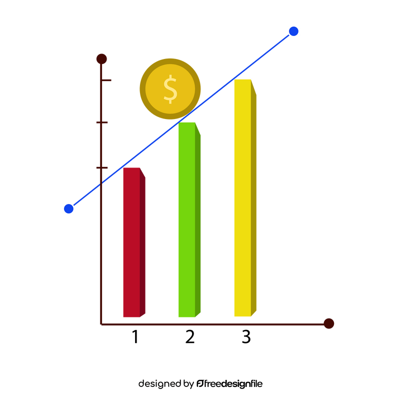 Profit graph clipart