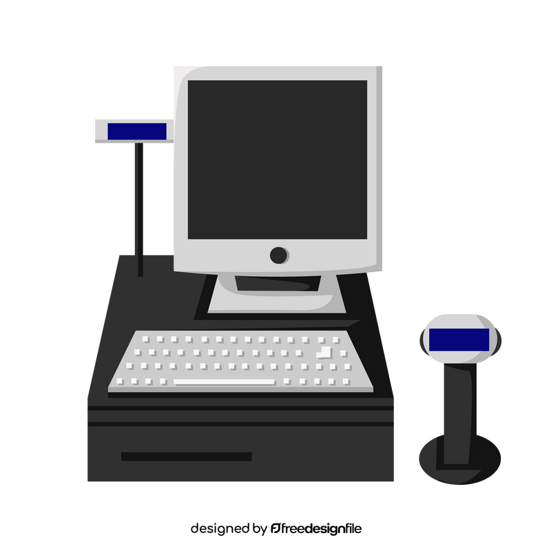 Cashier machine clipart