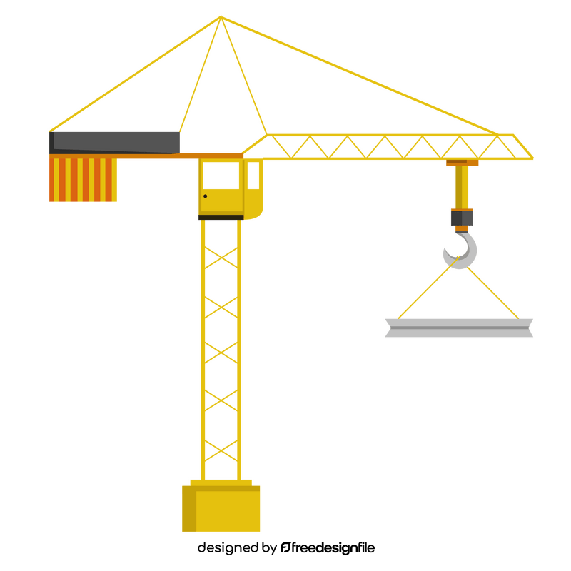 Tower lifting crane clipart