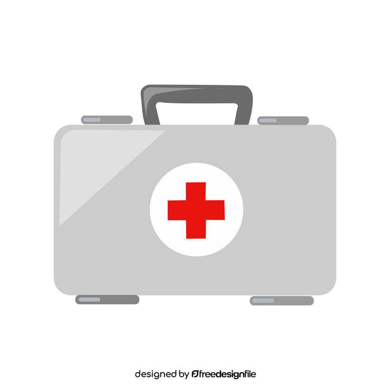 Medical box, first aid kit clipart