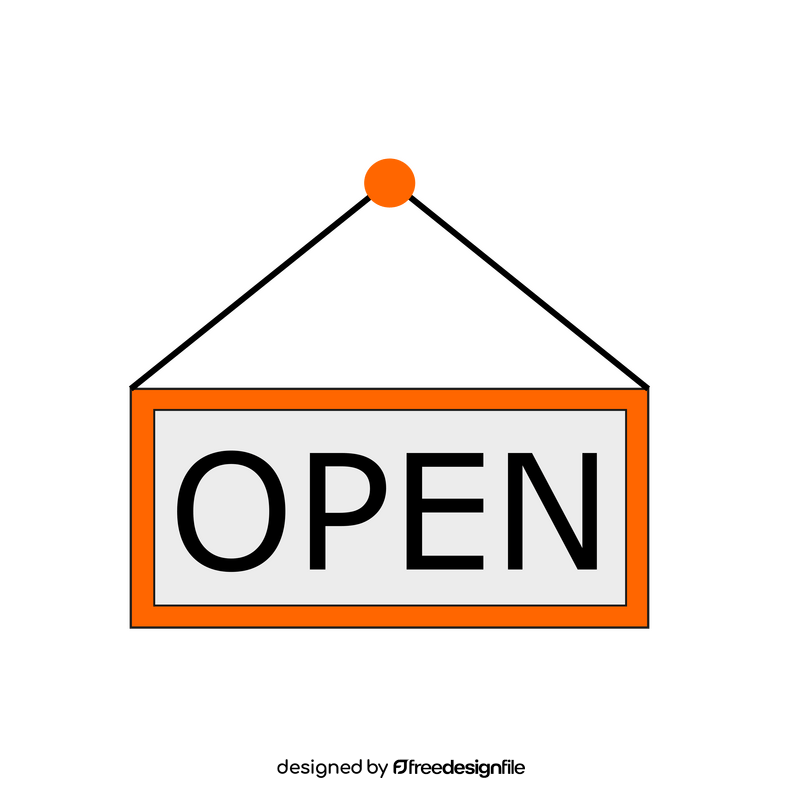 Open sign clipart