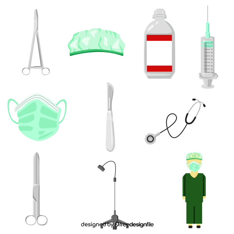 Surgeon set vector