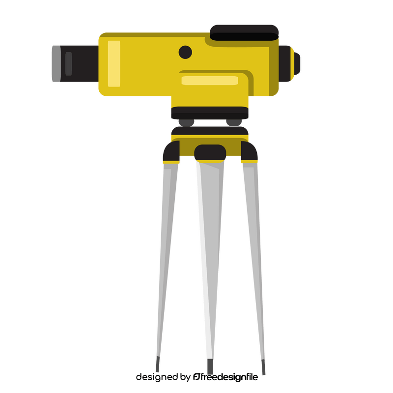 Total station surveyor equipment clipart