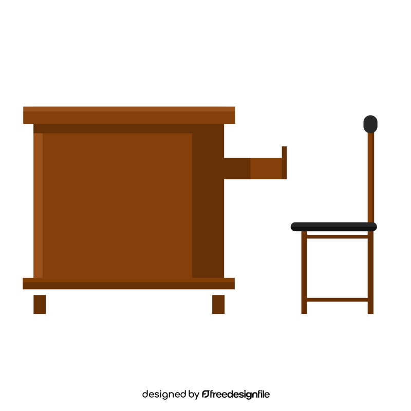 Table and chair clipart